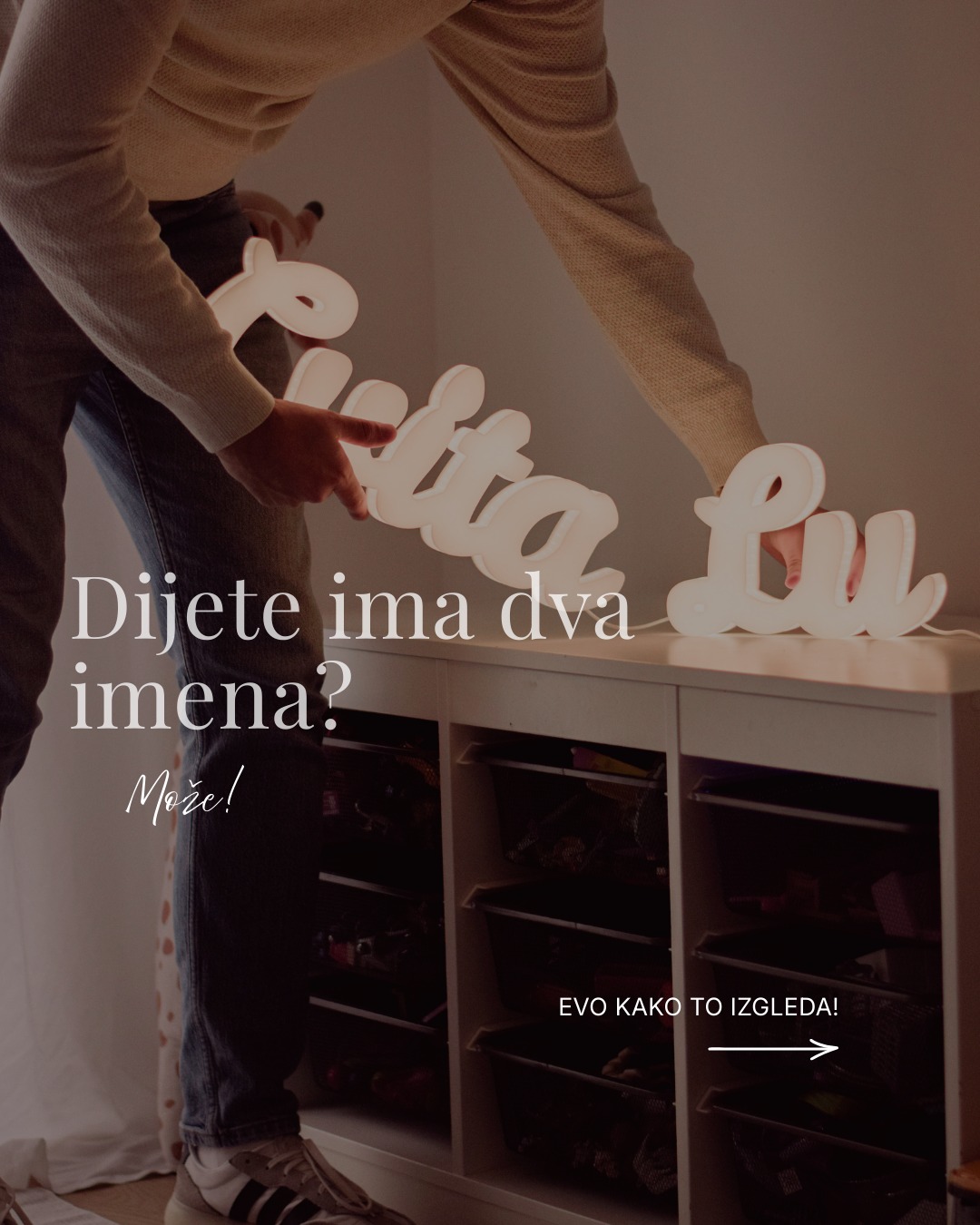 Sve češće nam se jave poluzabrinuti kupci kao „Možete li napraviti lampu sa dva imena?!“ 🫤
Pa kakvi bi mi to ljudi bili da dijete sa dva imena ostavimo bez njegove Perla lampe?! 😃
Naravno da možemo - i to na dva načina! ☺️
Na primjeru lampi za Cvitu Lu i Ivu Mariju pokazali smo kako to izgleda, pa skrolaj do kraja da vidiš opcije.. pa kad vidiš, javi koja ti je bolja opcija - razdvojena ili spojena imena? 👇
P.S. Slobodno ocijeni i modela (znam da već jesi!) 😅
#perla #personaliziranalampa #perlalampa #lampasimenom #poklonzarođenje #poklonzadijete #personaliziranipoklon #unikatnipoklon #djecjasoba #poklonideja